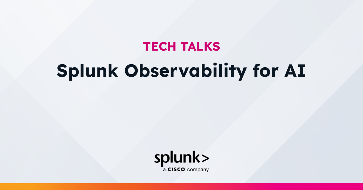 Splunk Observability for AI | Virtual Event | Splunk