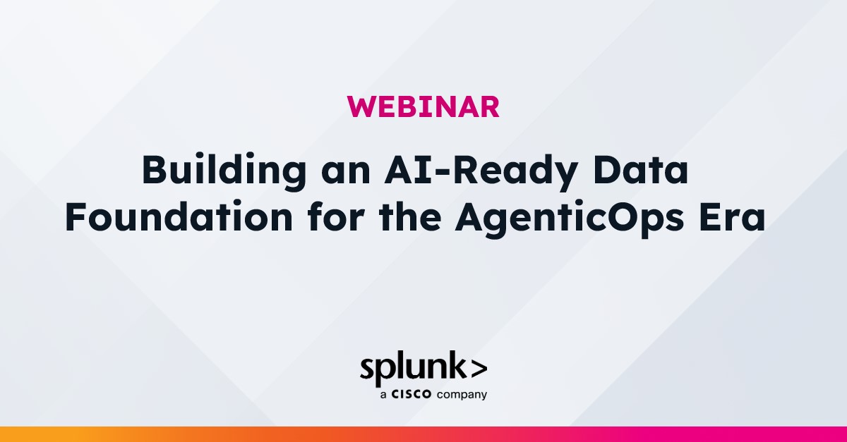 Building an AI-Ready Data Foundation for the AgenticOps Era | Virtual ...