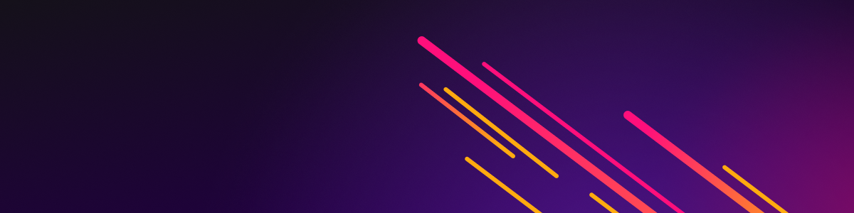 Pink and orange light trails in a shooting star pattern