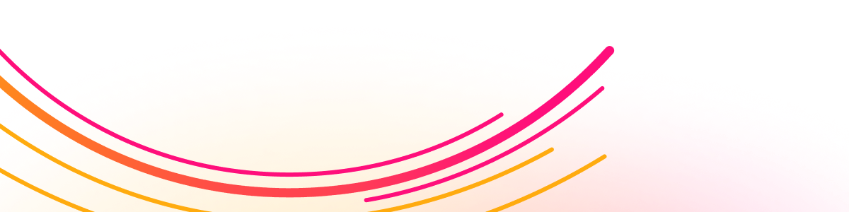 Pink and orange light trails in a semicircular pattern.